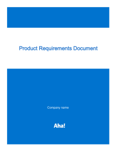 product requirement document