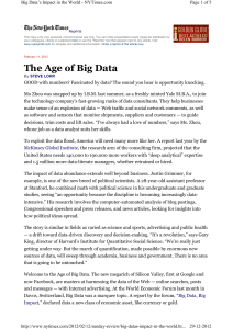  The Age of Big Data