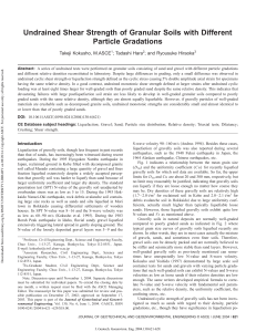 Undrained shear strength of granular soils with different particle gradations