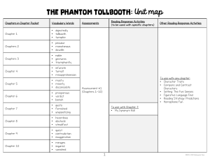 Phantom Tollbooth Unit Map