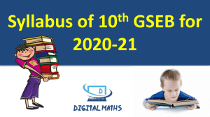 Syllabus of 10th GSEB for 2020-21 NoCopy