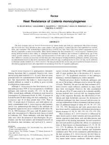 2001 - Review The heat Resistance of Listeria monocytogenes