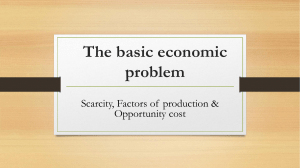 BASIC ECONOMIC PROBLEM