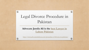Get Consultancy Of Divorce Procedure in Pakistan By Best Divorce Lawyer