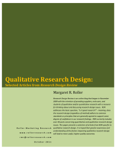 Qualitative Research Design 