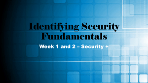 Week 1&2 Security Fundamentals