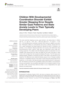 Children With Developmental Coordination Disorder Exhibit Greater Stepping Error