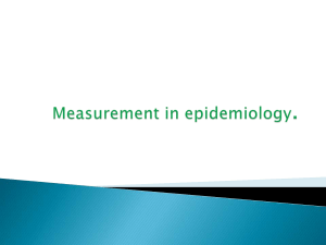 measurement in epidemiology