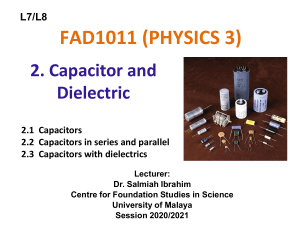 Lecture 17 SI Capacitor