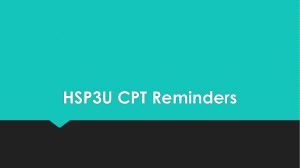 HSP3U CPT Project Reminders: Research & Report Guide