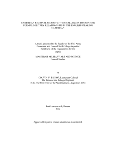Caribbean Regional Security The Challenges to Creating Formal Military Relationships