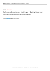 Performance Evaluation and Crack Repair in Buildin