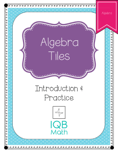 Intro to Algebra Tiles Practice