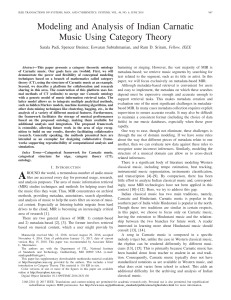 Modelling&AnalysisOfCarnaticMusicUsingCategoryTheory