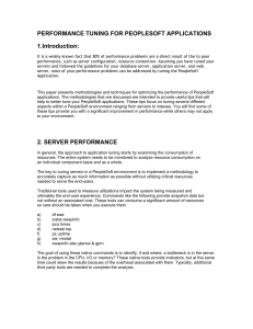 PERFORMANCE TUNING FOR PEOPLESOFT APPLICATIONS