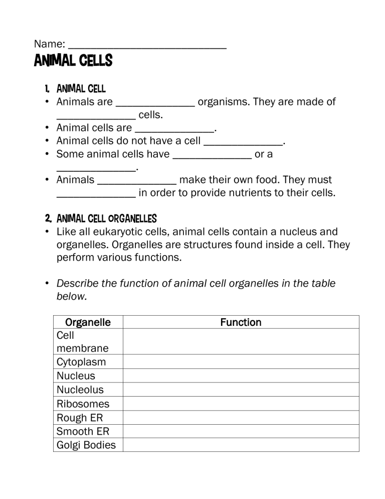 animal-cell-notes