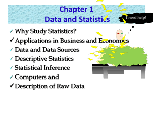 Economics & Business Stats CH1