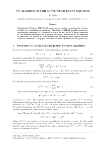 AN ALGORITHM FOR NONLINEAR LEAST SQUARES
