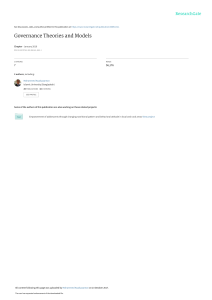 Governance Theories and Models: A Chapter Analysis