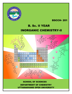 Inorganic chemistry-bachelor of science