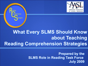 Reading Comprehension Strategies for SLMS