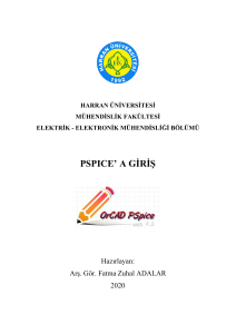 PSpice'e Giriş: Harran Üniv. Elektrik-Elektronik Ders Notu