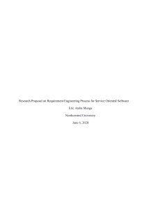 Research proposal on Requirement Enginee