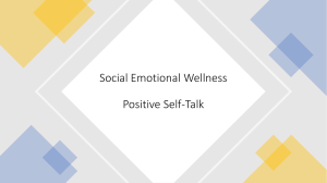 Social Emotional Wellness - Self Talk