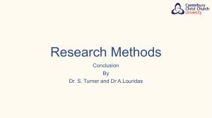 Research Methods Conclusion