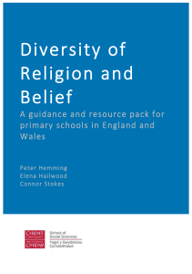 Diversity of Religion & Belief: Primary School Guidance