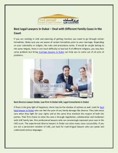 Best Legal Lawyers in Dubai – Deal with Different Family Cases in the Court