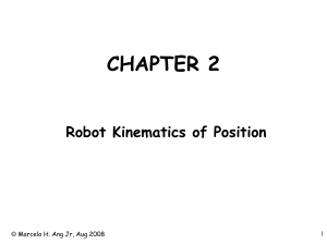 Robot Kinematics: Position Modeling & D-H Representation