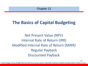 capital budgeting and cash flow analysis 1