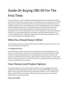 Buying CBD Products