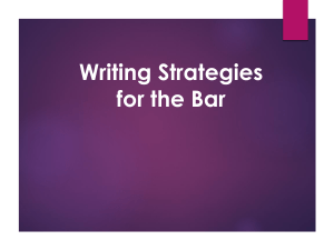Writing for the Bar
