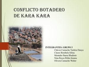 GRUPO N°3 CONFLICTO BOTADERO  DE KARA KARA