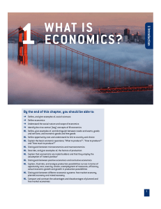 What is Economics? Intro to Key Concepts