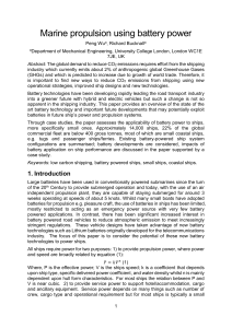 Wu Marine propulsion using battery power full paper final