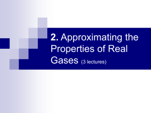 2. Approx the Properties of Real Gases