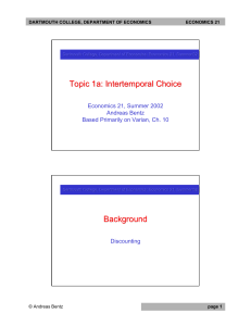 Intertemporal choica