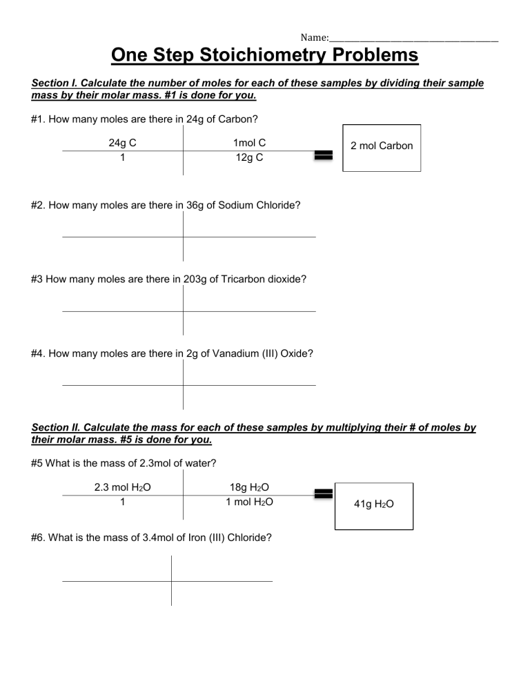 Three Step Stoichiometry Problems