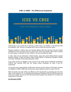 ICSE vs CBSE - The Differences Explained
