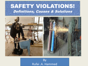SAFETY VIOLATIONS-CAUSES AND SOLUTION
