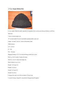 A Very Simple Ribbed Hat
