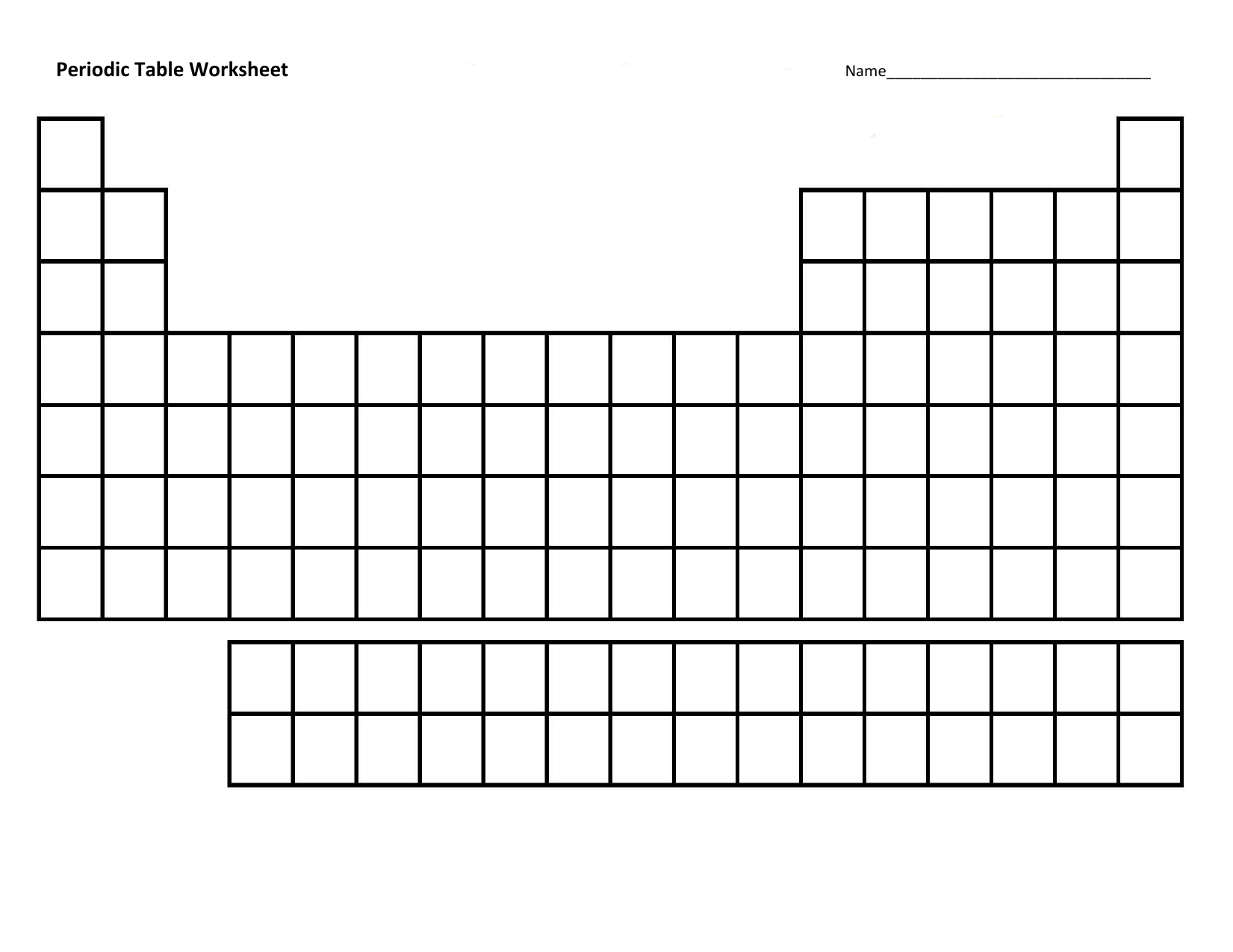 Periodic Table Worksheet Inside Periodic Table Of Elements Worksheet