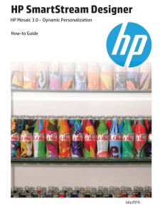 HP SMS Designer-HP Mosaic3.0 HowToGuide CA494-14161-04