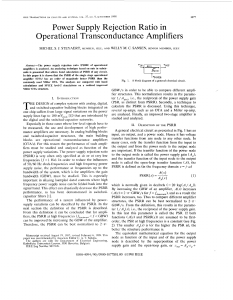 Power Supply Rejection Ratio in Operational Transconductance Amplifiers 