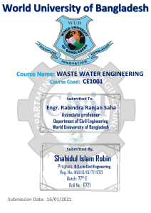 Compose and explain the terms related to sanitation and wastewater.