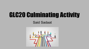 Said Sadaat - GLC20 Culminating Activity