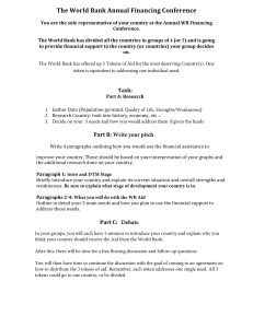 World Bank Financing Conference Assignment